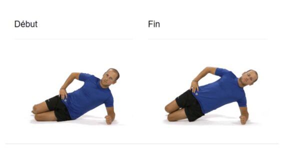 Le syndrome fémoro-patellaire avec l'exercice de la planche latérale chez Kinatex Sports Physio, Québec et Ontario.