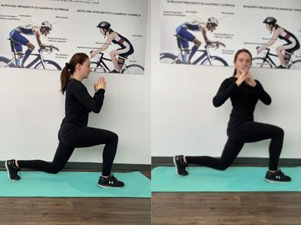 Prévenir les blessures en ski de fond avec la fente arrière chez Kinatex Sports Physio, Québec et Ontario.